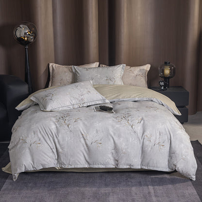 Nature-Inspired Botanical Print Duvet Cover Set
