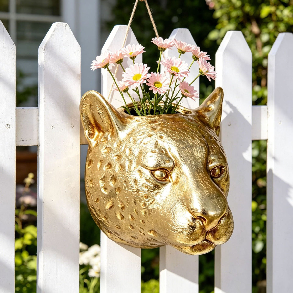 Decorative Leopard Head Planter Homeandso