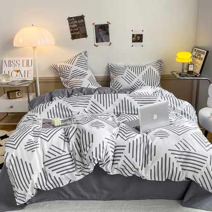 Playful Floral Cartoon Duvet Cover Set Homeandso