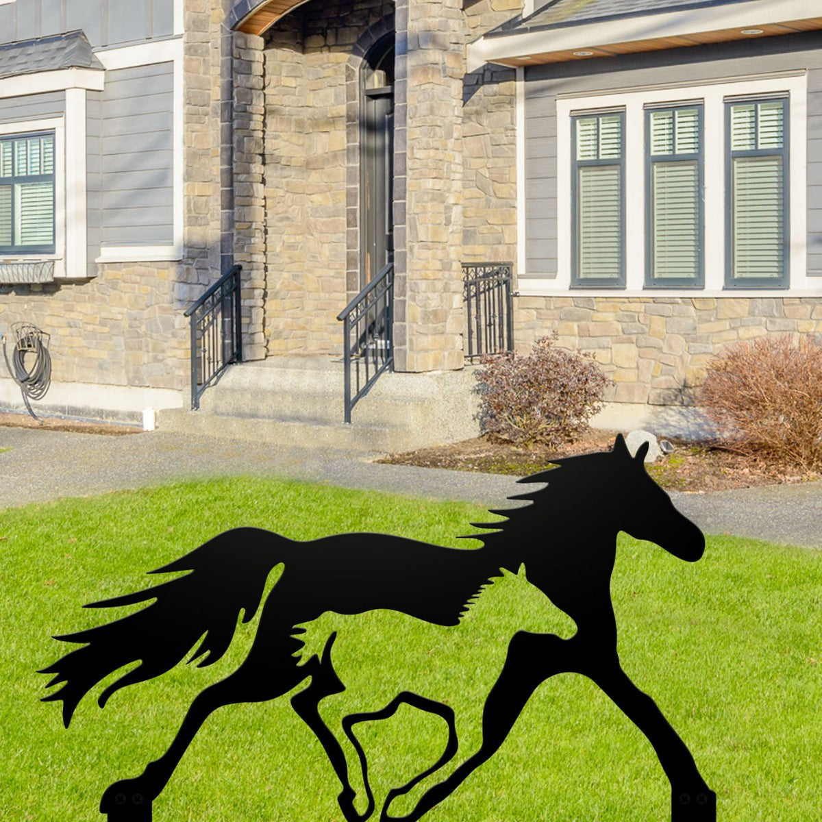 Decorative Running Horse Garden Stake Homeandso