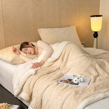 Plush Textured Throw Blanket