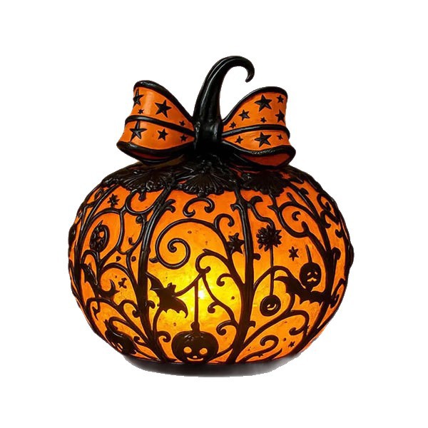 Stained Glass Pumpkin Table Lamp