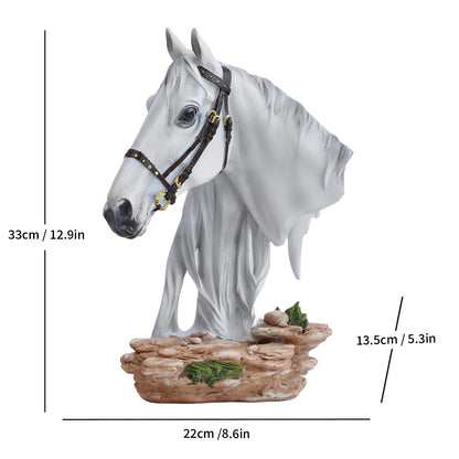 Elegant Horse Bust Sculpture Homeandso