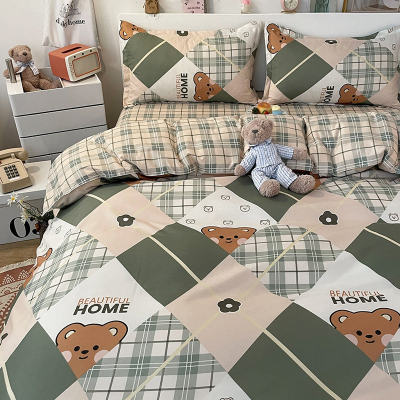 Playful Cartoon Dog-Themed Bedding Set Homeandso