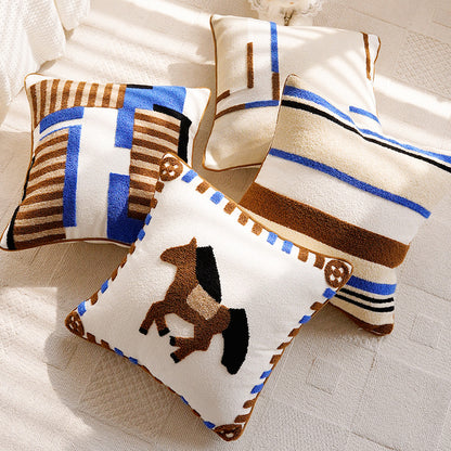 Geometric Patterned Decorative Pillow