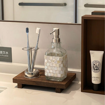 Artistic Glass Soap Dispenser Set