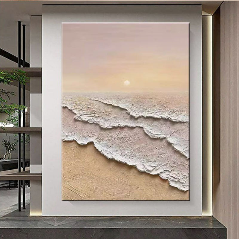 Three-Dimensional Textured Seascape Wall Art Homeandso