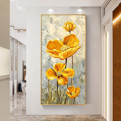 Floral Painted Canvas Artwork Homeandso