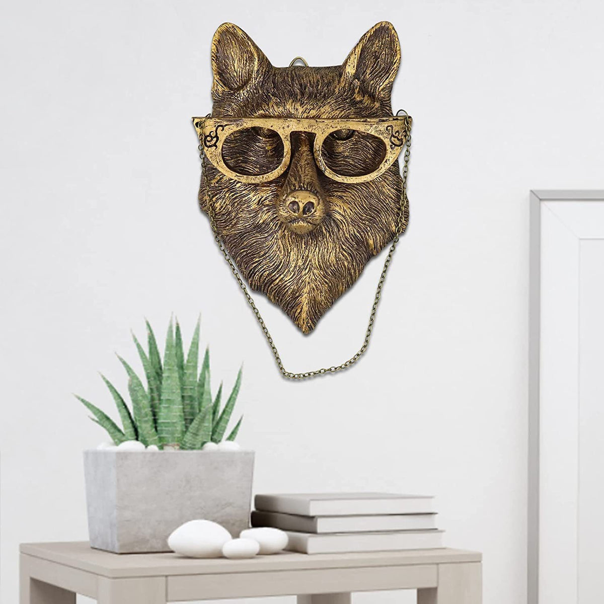 Decorative Wolf Head Phone Holder Homeandso