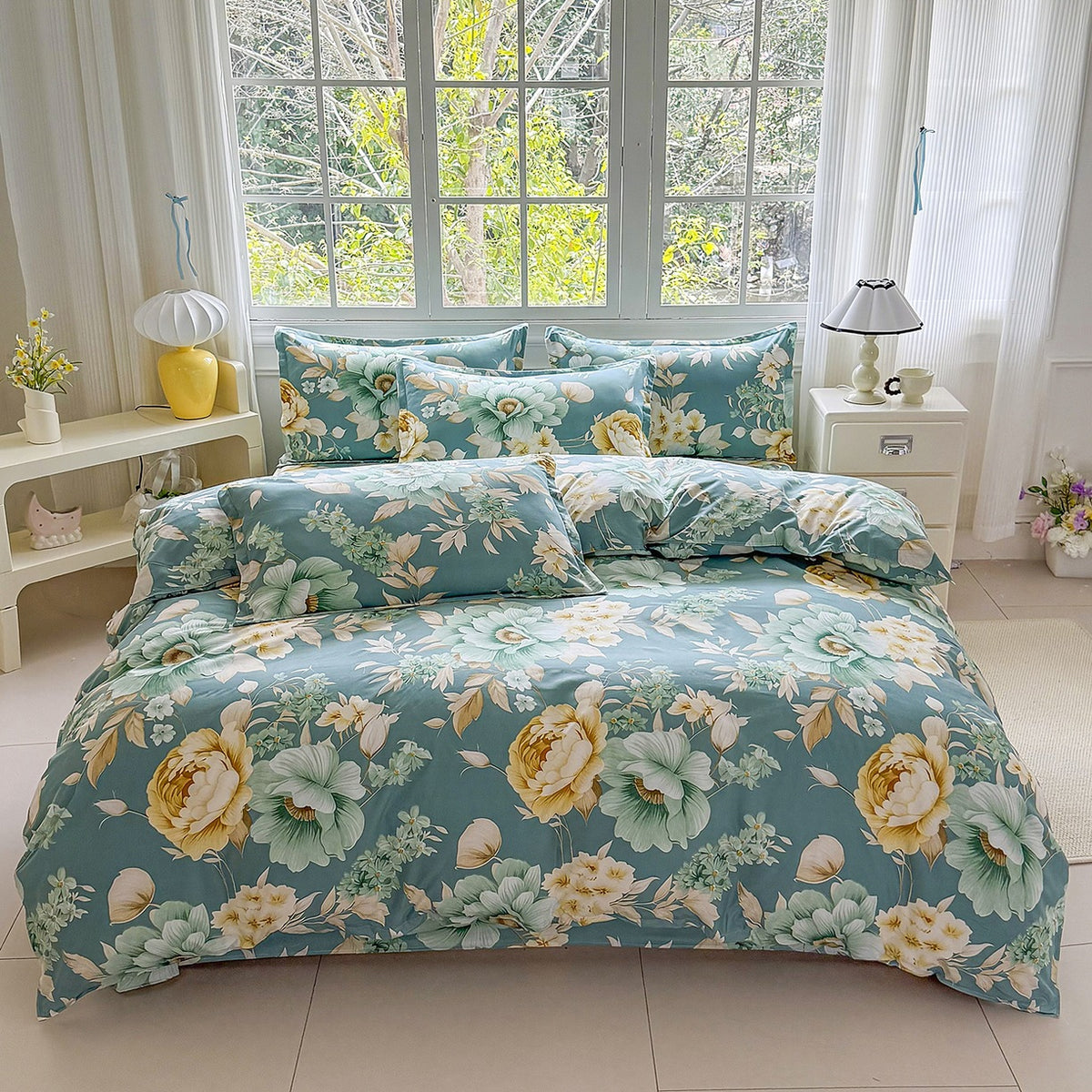 Floral Patterned Duvet Cover Set