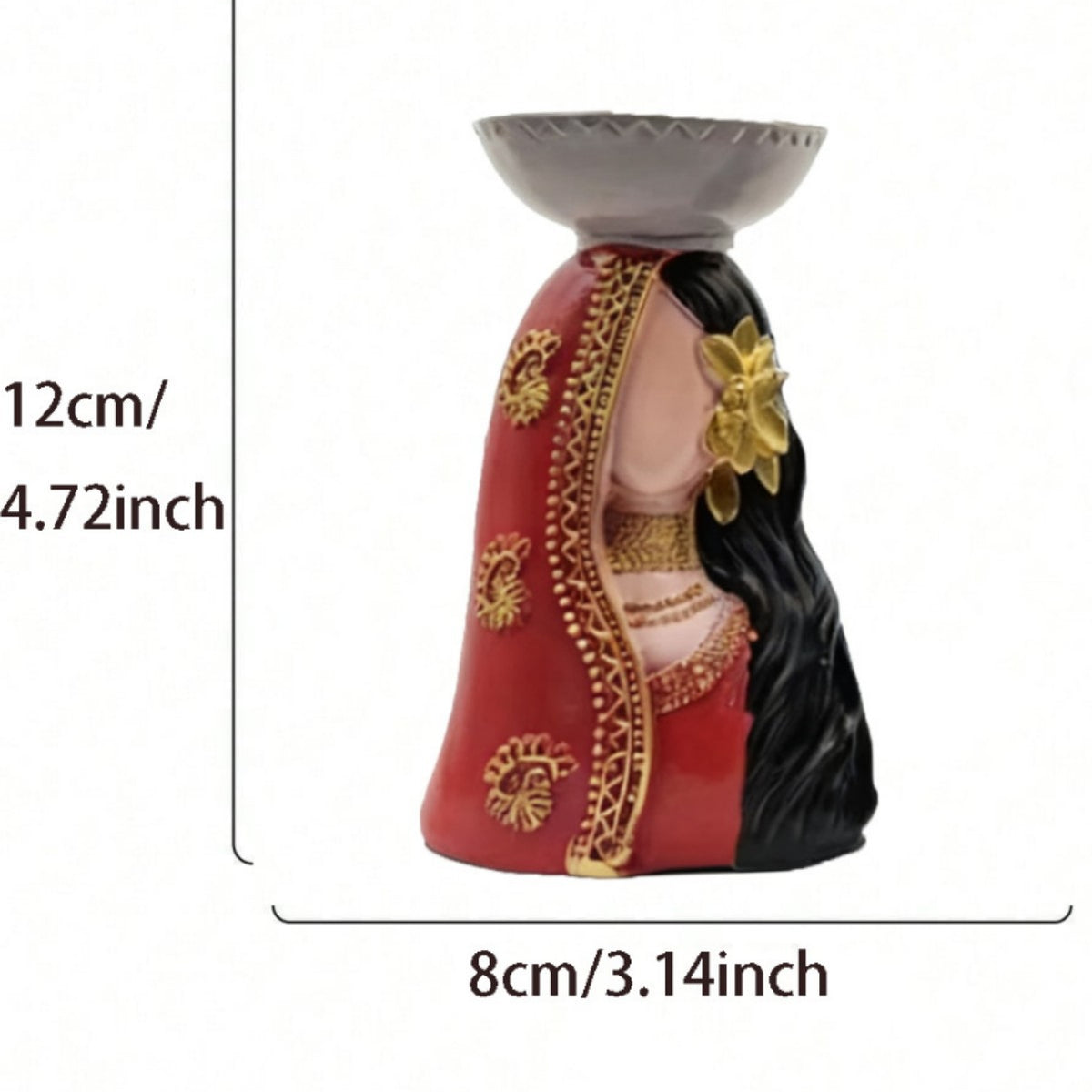 Decorative Woman Figurine Candle Holder Homeandso