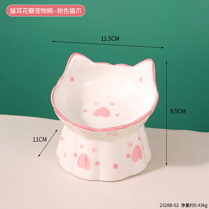 Cute Cat-Shaped Pet Food Bowl Homeandso