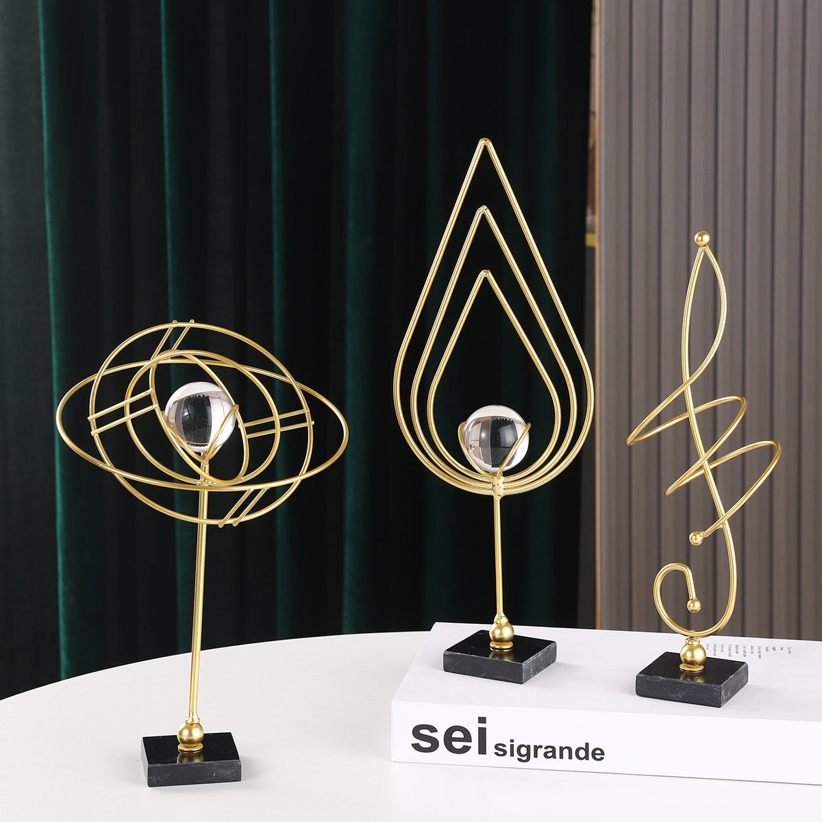Modern Decorative Geometric Sculpture Homeandso