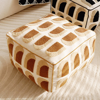 Geometric Patterned Floor Pouf