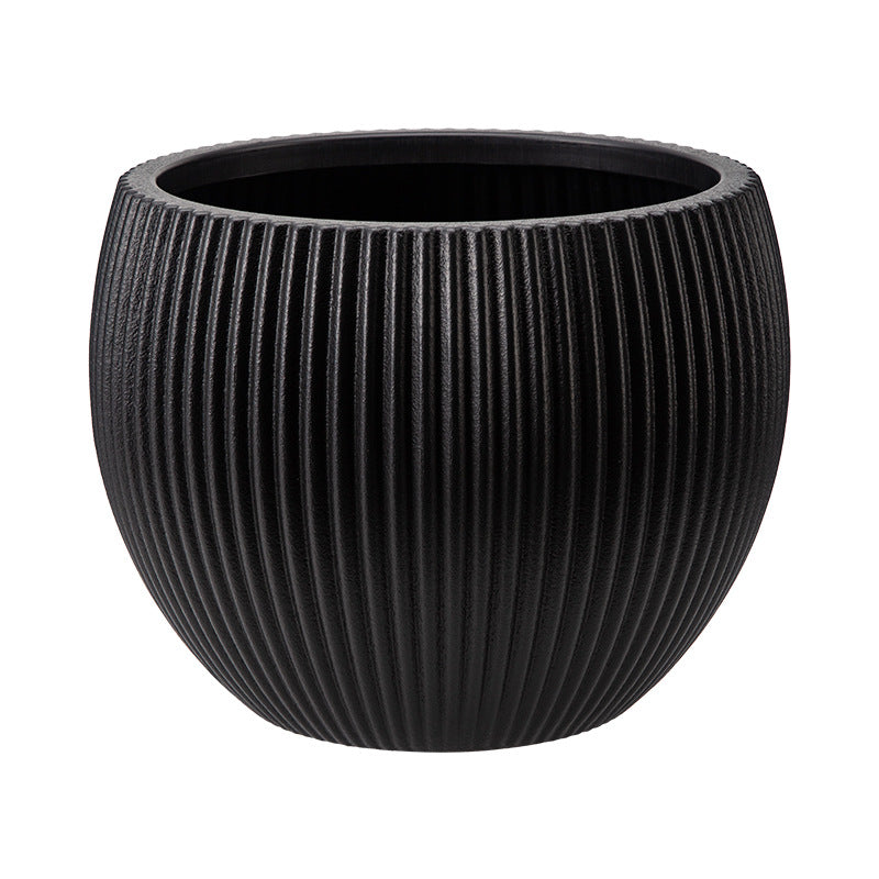 Elegant Textured Round Planter Homeandso