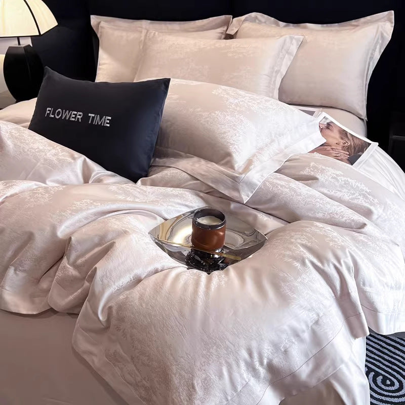 Luxurious Embroidered Silk Bedding Set Homeandso