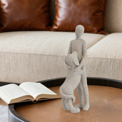 Abstract Couple and Dog Figurine Homeandso