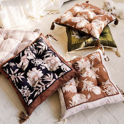 Floral Patterned Decorative Floor Cushion