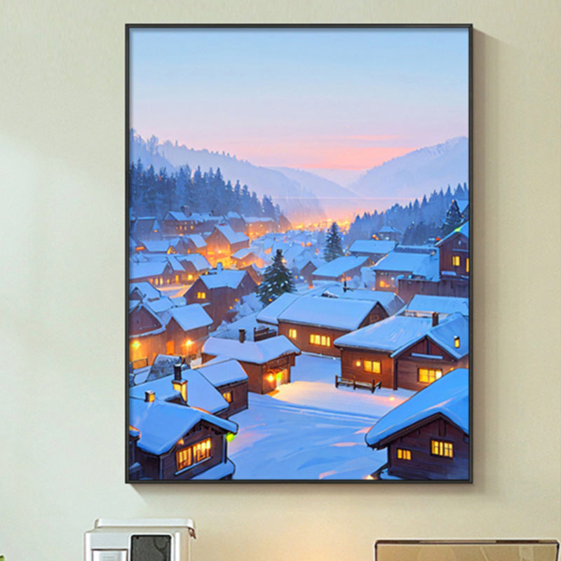 Winter Wonderland Scene Framed Wall Art Homeandso