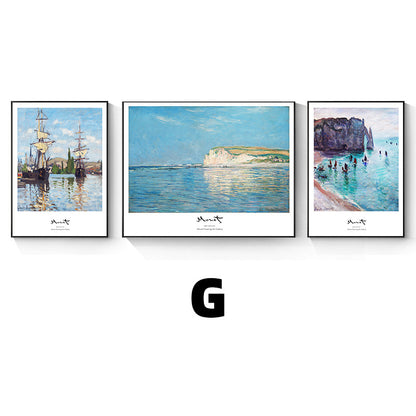 Framed Impressionist Landscape Art Set Homeandso