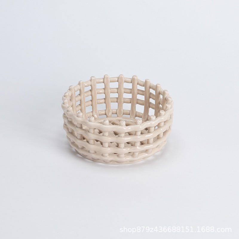 Decorative Woven Storage Bowl Homeandso