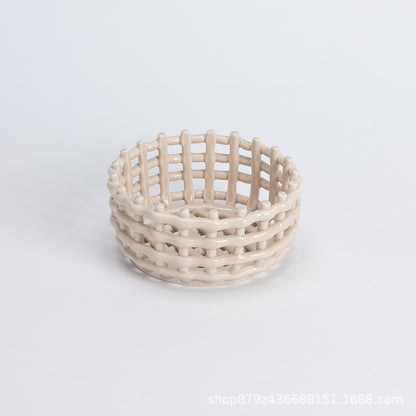 Decorative Woven Storage Bowl Homeandso