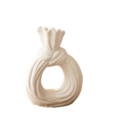 Artistic Knot-Shaped Ring Vase Homeandso