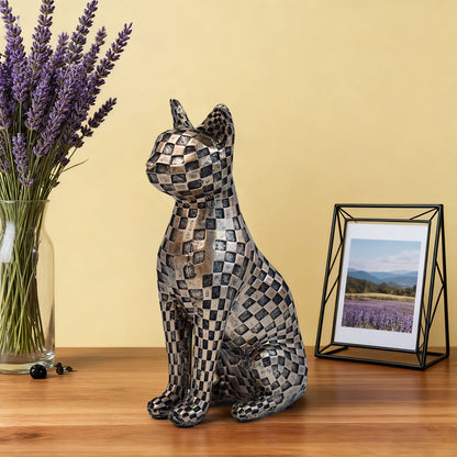Mosaic Cat Figurine Homeandso