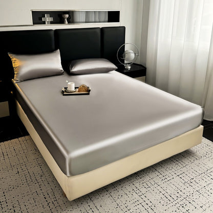 High-Thread Count Satin Bed Sheet Set
