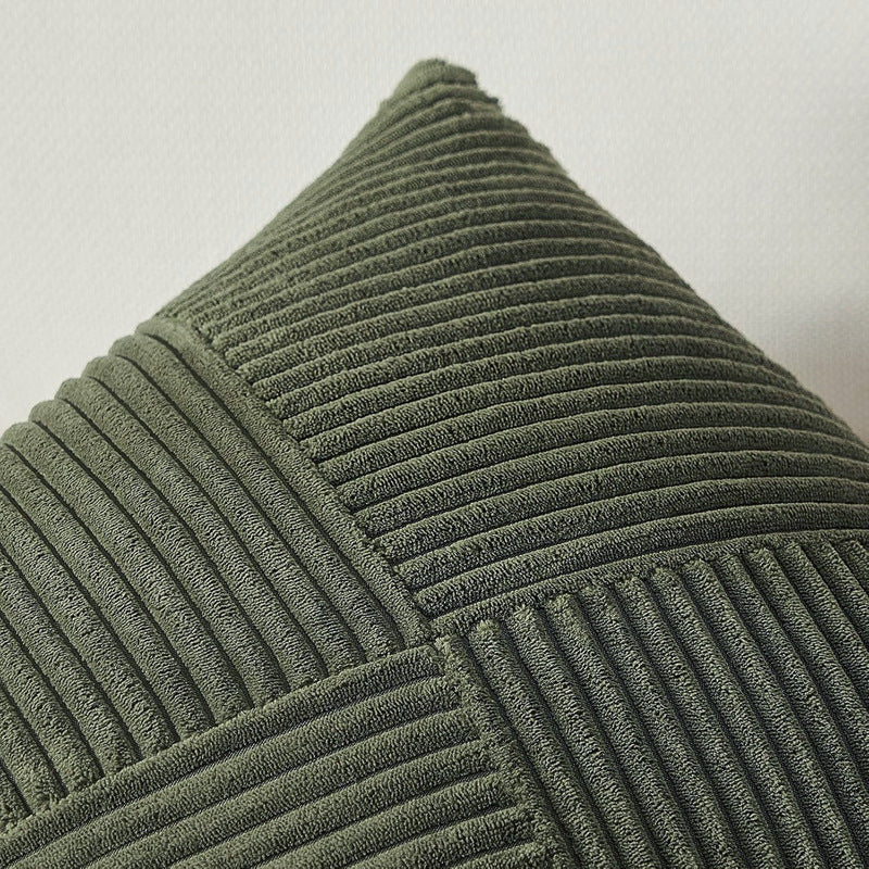 Textured Ribbed Throw Pillow