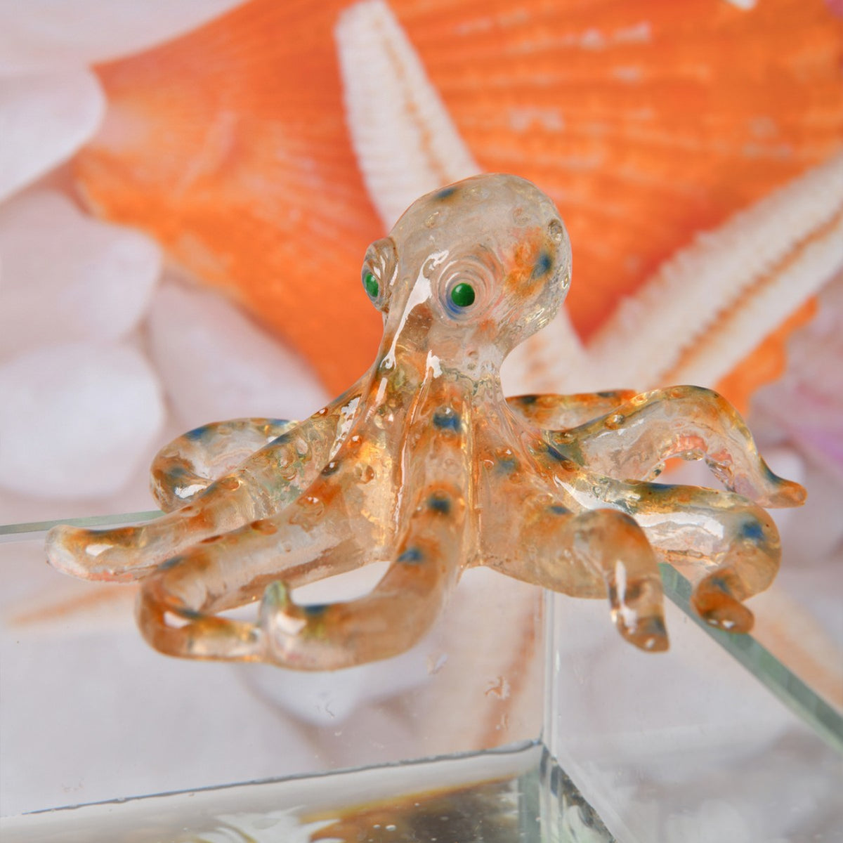 Decorative Glass Octopus Figurine Homeandso