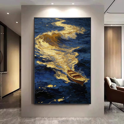 Impressionist Ocean Wave Canvas Art Homeandso