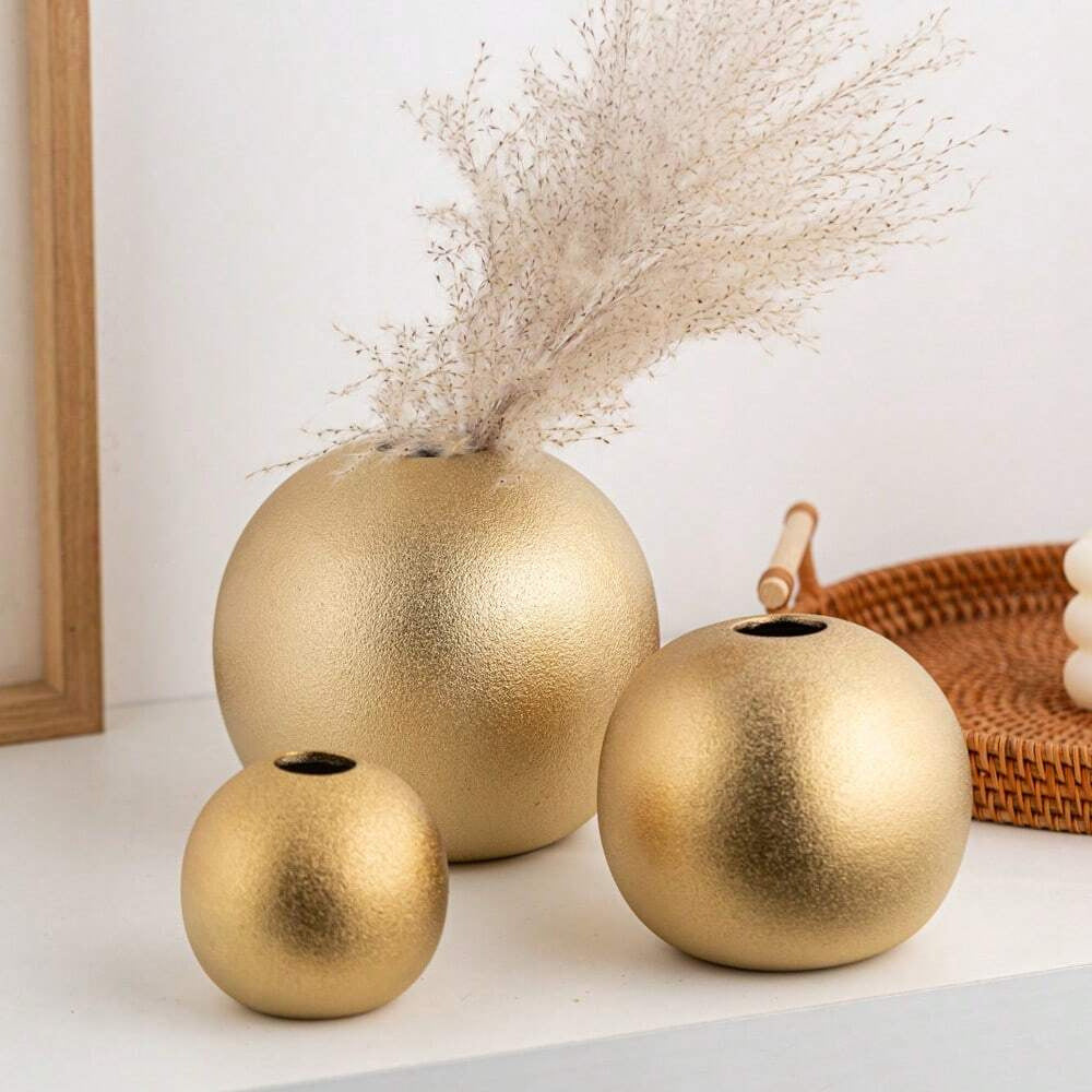 Decorative Gold Sphere Vase Homeandso