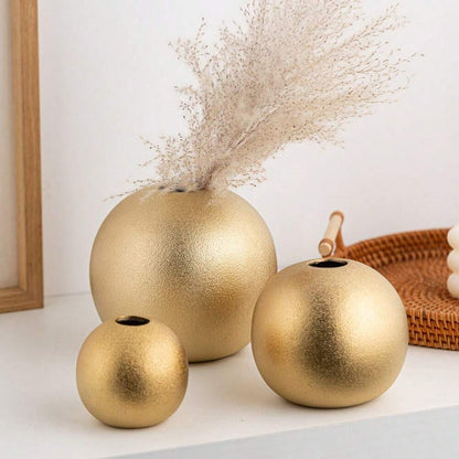 Decorative Gold Sphere Vase Homeandso