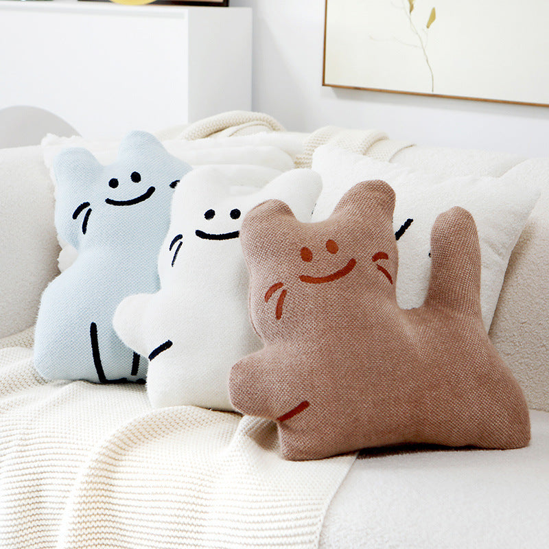 Cat-Shaped Decorative Cushion