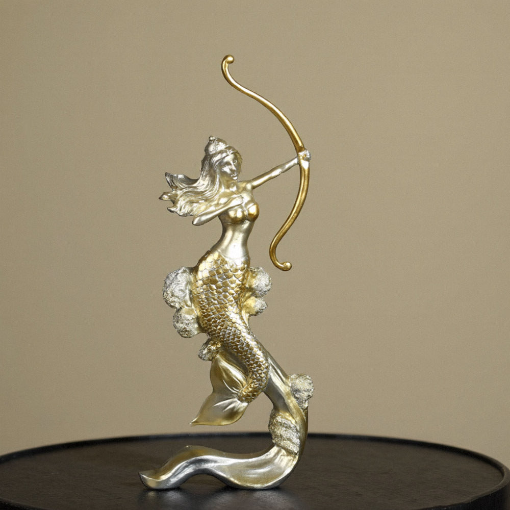 Artistic Mermaid Archer Figurine Homeandso