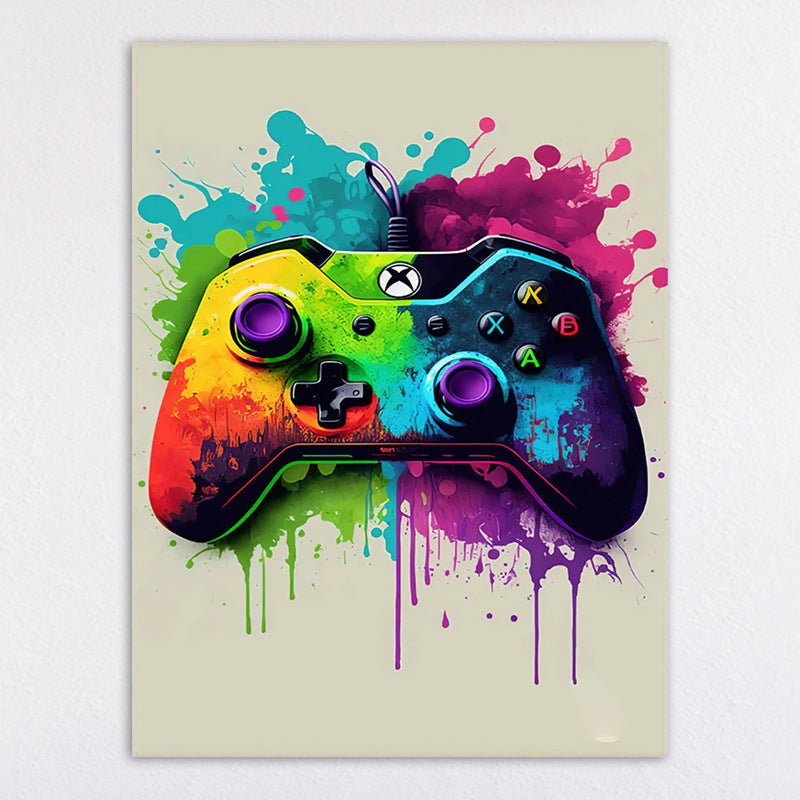 Vibrant Retro Gaming Console Art Print Homeandso
