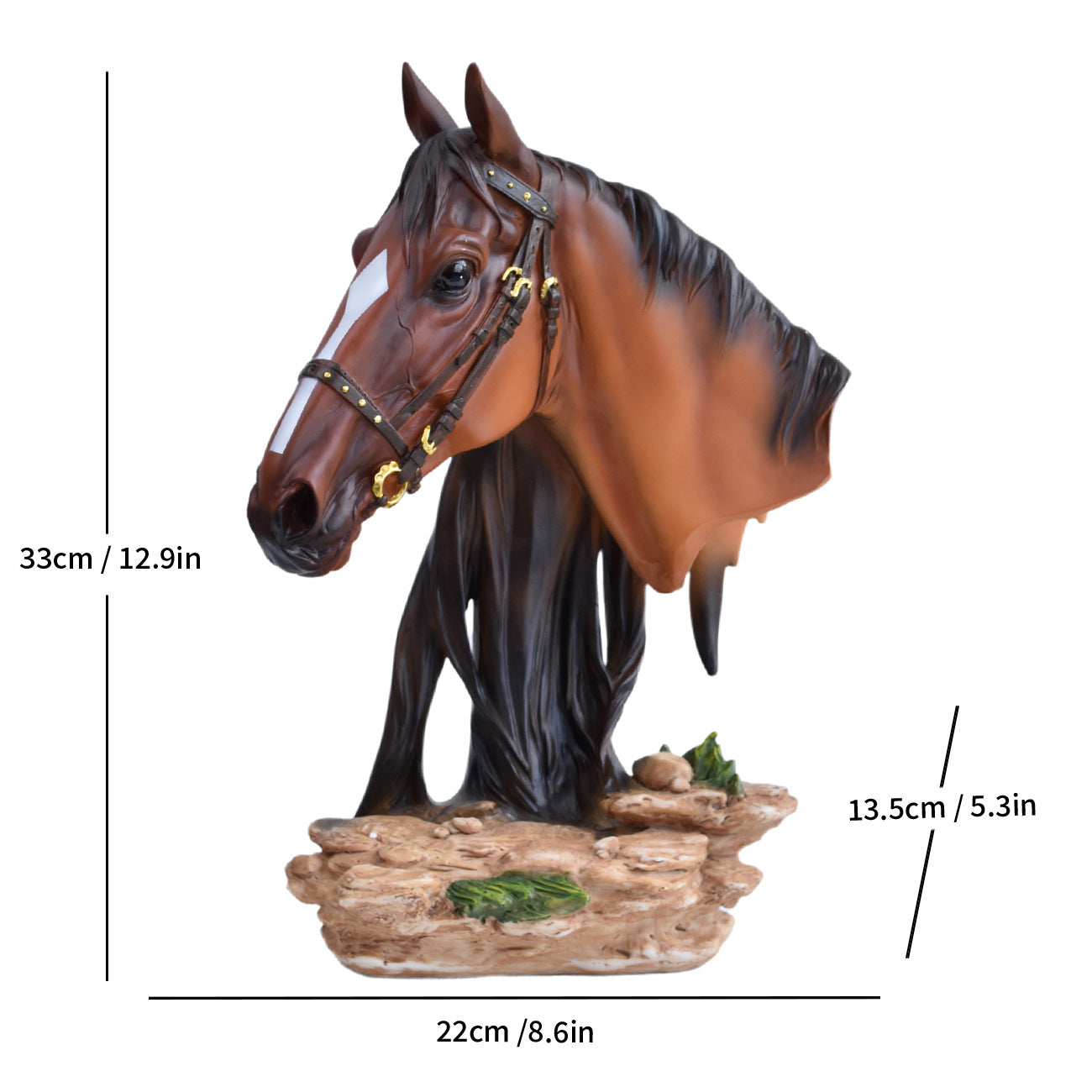 Elegant Horse Bust Sculpture Homeandso