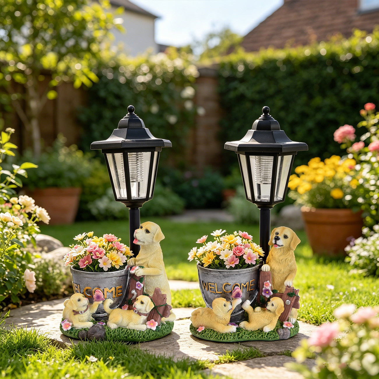 Whimsical Dog Lamp Homeandso