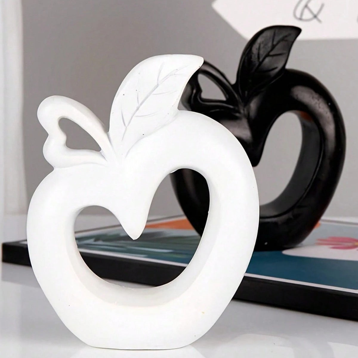 Contemporary Apple-Shaped Sculpture Homeandso