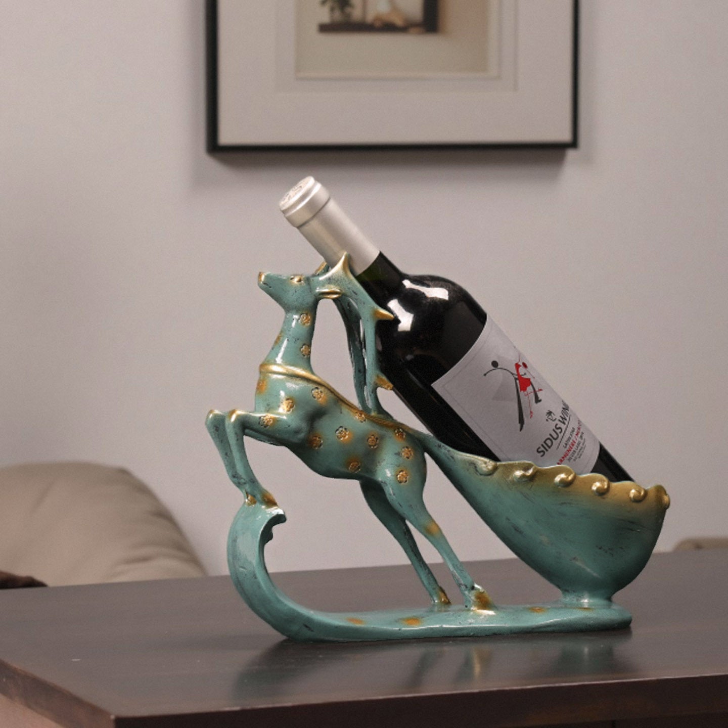 Artistic Deer Wine Bottle Holder Homeandso