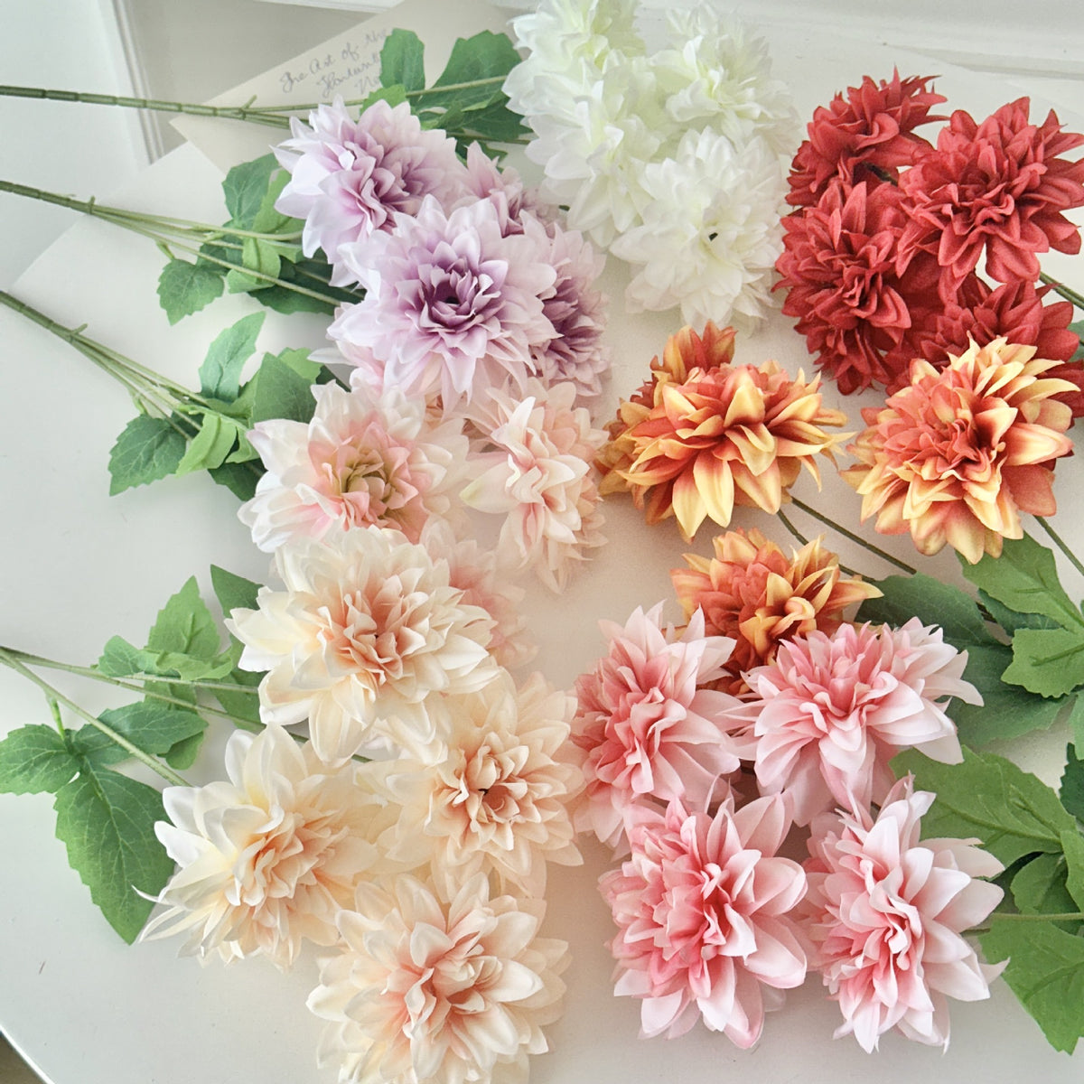Elegant Dahlia Artificial Floral Stem