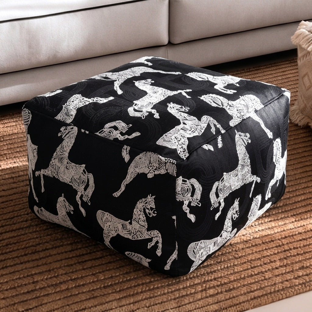 Floral Print Home Ottoman