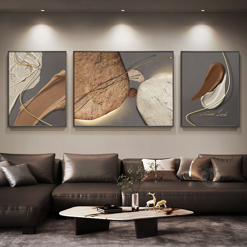 Abstract Textured Framed Wall Art Set Homeandso