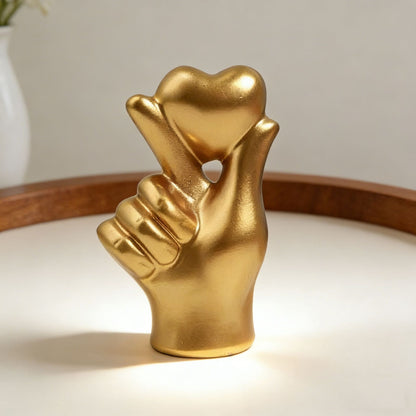 Decorative Heart Gesture Sculpture Homeandso