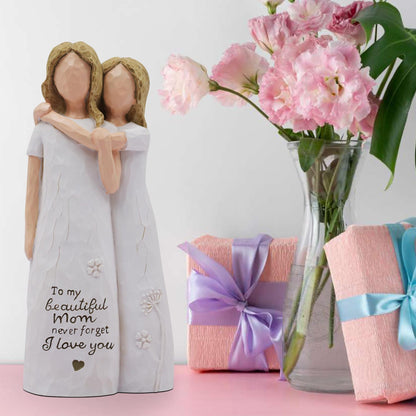 Heartwarming Mother and Daughter Figurine Homeandso