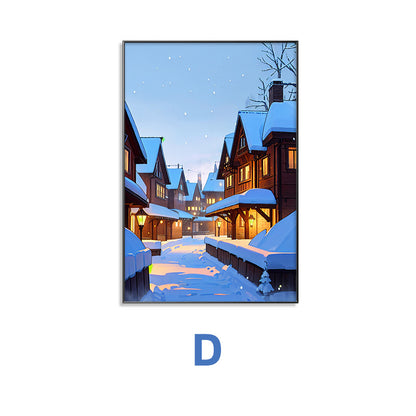 Winter Wonderland Scene Framed Wall Art Homeandso