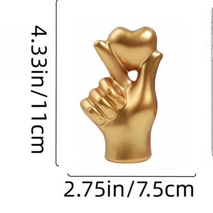 Decorative Heart Gesture Sculpture Homeandso