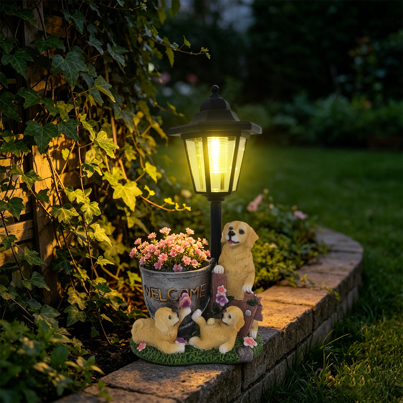 Whimsical Dog Lamp Homeandso