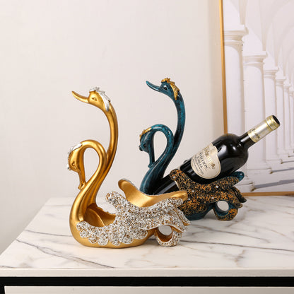 Elegant Swan Wine Bottle Holder Homeandso